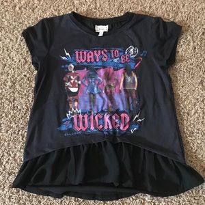 Disney Descendents short sleeve ruffle hem shirt.